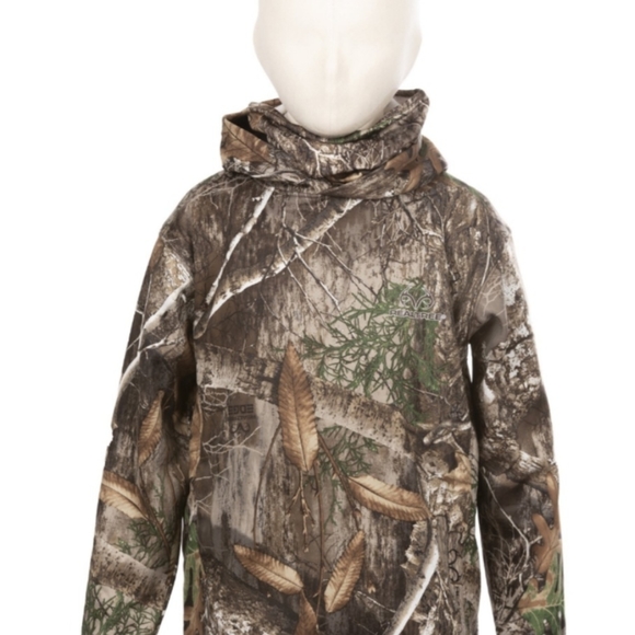 RealTree Youth S 6/7 Tech Hoodie With Face Gator - Picture 1 of 3